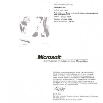 Autoryzowany sprzedawca produktów edukacyjnych Microsoft