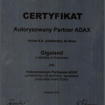 Autoryzowany partner ADAX 
